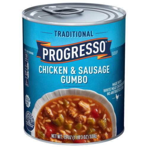 Progresso Soup, Chicken & Sausage Gumbo, Traditional