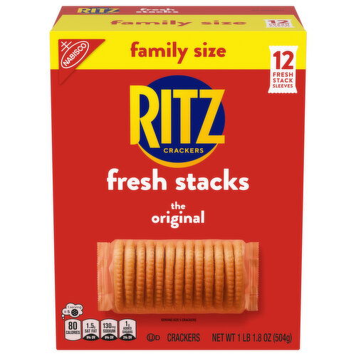 RITZ Fresh Stacks Original Crackers, Family Size (12 Stacks)