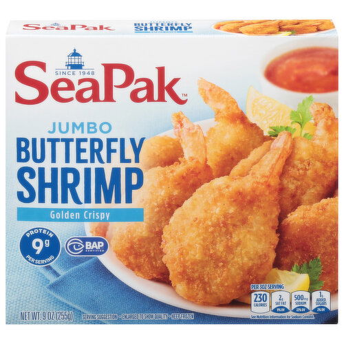 SeaPak Butterfly Shrimp, Jumbo, Golden Crispy