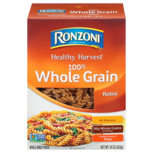 Ronzoni Healthy Harvest Rotini, 100% Whole Grain