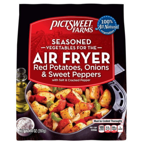 Pictsweet Farms Vegetables for the Air Fryer Red Potatoes, Onions & Sweet Peppers, with Salt & Cracked Pepper, Seasoned