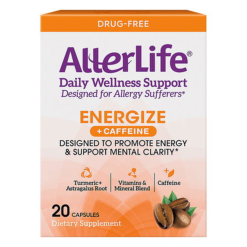 AllerLife Energize, +Caffeine, Capsules