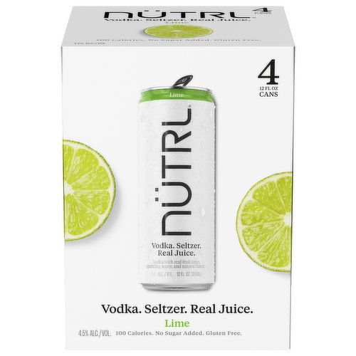 Nutrl Vodka Seltzer, Lime