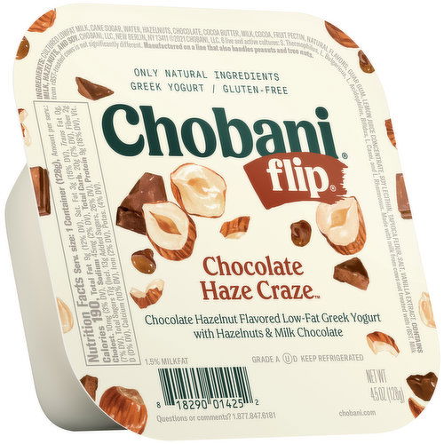 Chobani Flip Yogurt, Greek, Chocolate Haze Craze