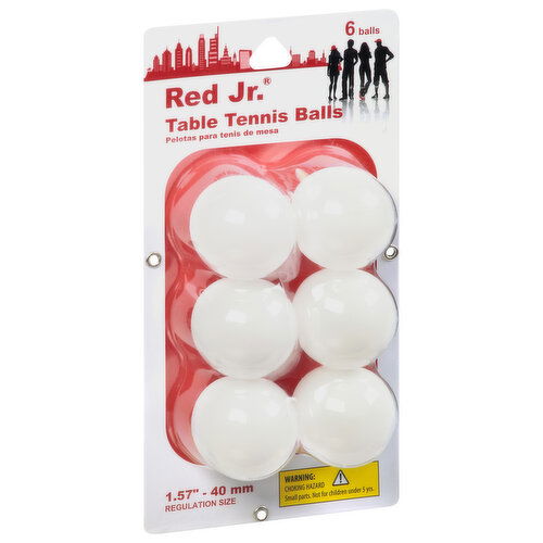 Red Jr Table Tennis Balls, 1.57 Inches