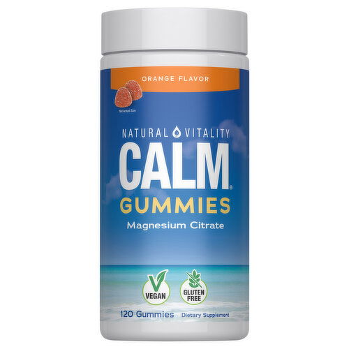 Natural Vitality Calm Gummies Orange Flavor Magnesium Citrate