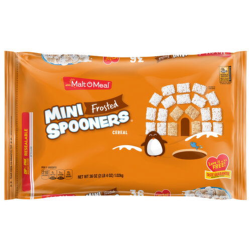 Malt O Meal Mini Spooners Cereal, Frosted