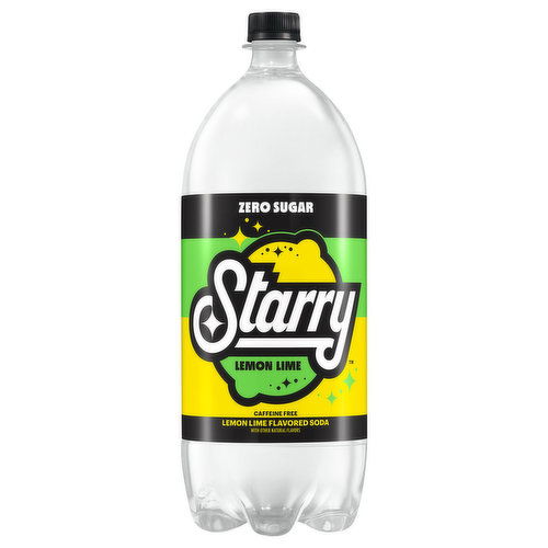 Starry Soda, Zero Sugar, Lemon Lime, Caffeine Free