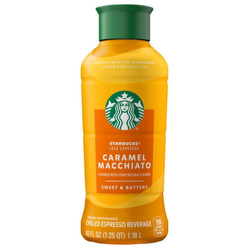 Starbucks Espresso Beverage, Chilled, Caramel Macchiato