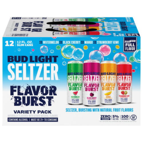 Bud Light Seltzer Seltzer, Flavor Burst, Variety Pack