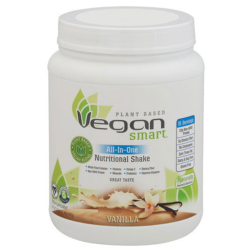 Vegan Smart Nutritional Shake, Vanilla, All-In-One