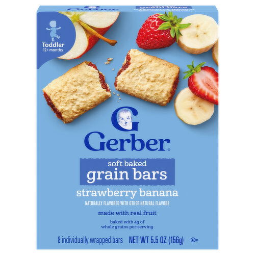 Gerber Toddler (12+ Months) Soft Baked Strawberry Banana Toddler Grain Bars