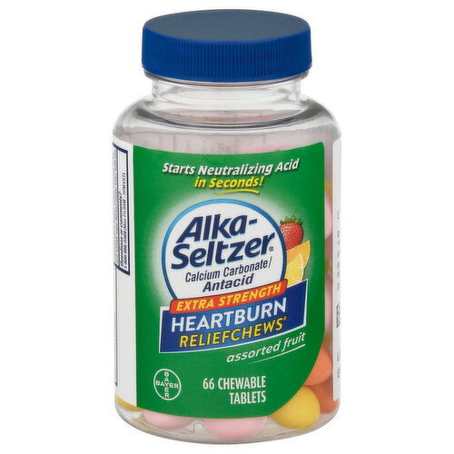 Alka-Seltzer Heartburn ReliefChews, Extra Strength, Assorted Fruit, Chewable Tablets