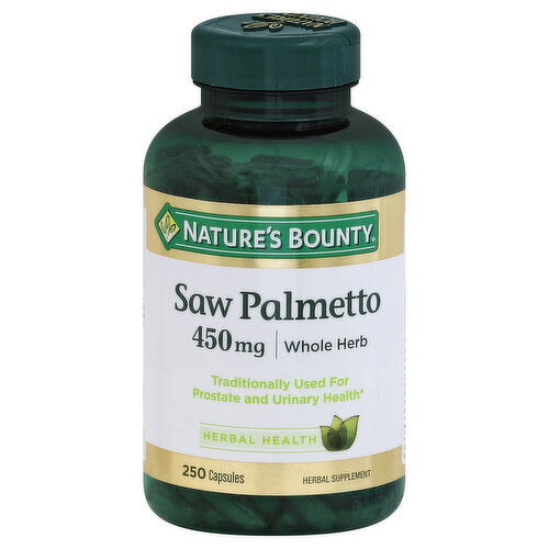 Nature's Bounty Saw Palmetto, 450 mg, Capsule