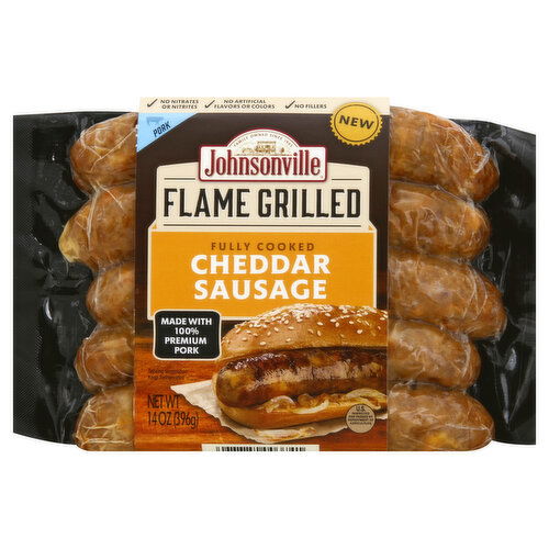 Johnsonville Flame Grilled Sausage, Cheddar, Pork