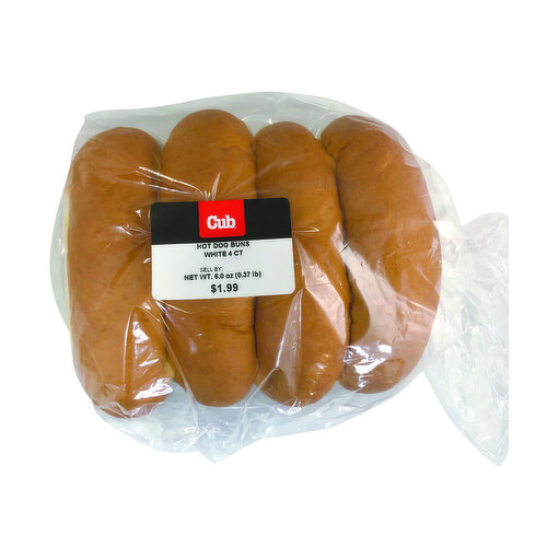 Cub Bakery Hot Dog Buns
White 4 Ct