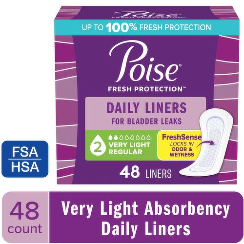 Poise Fresh Protection Regular Very Light Daily Liners