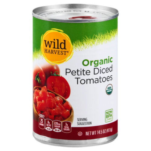 Wild Harvest Tomatoes, Organic, Petite, Diced