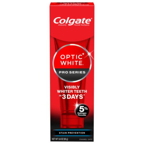 Colgate Optic White Toothpaste, Pro Series, Stain Prevention