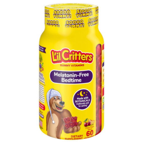 L'il Critters Vitamins, Melatonin-Free, Bedtime, Gummies, Cherry Peach Flavor