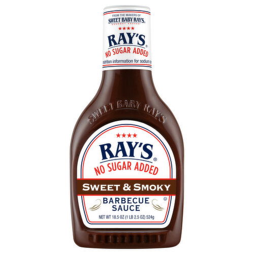 Ray's No Sugar Added Barbecue Sauce, Sweet & Smoky