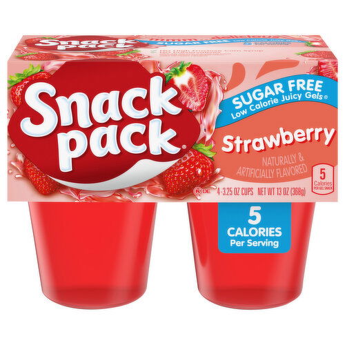 Snack Pack Low Calorie Sugar Free Strawberry Juicy Gels