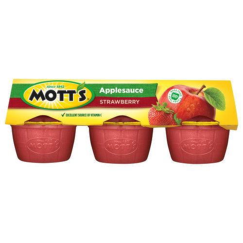 Mott's Applesauce, Strawberry, 6 Pack