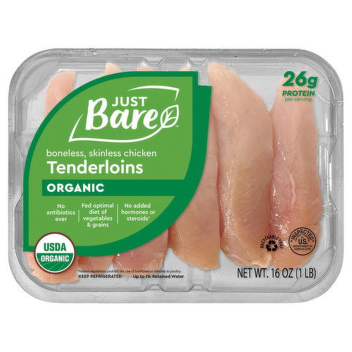 Just Bare Chicken Tenderloins, Organic