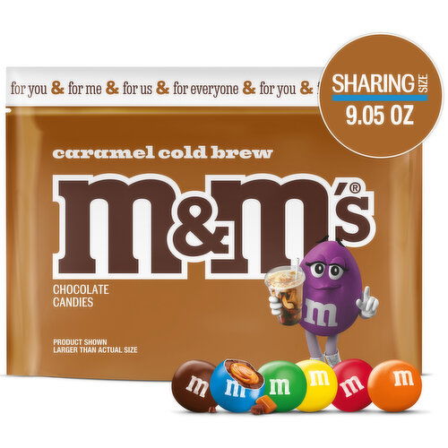 M&M'S M&M'S Caramel Cold Brew Milk Chocolate Candy, Sharing Size, 9.05 oz Bag