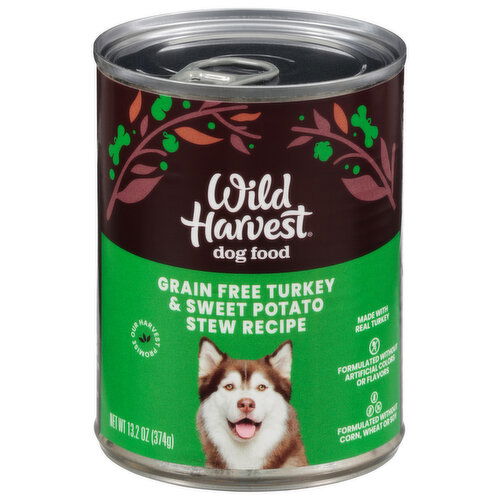 Wild Harvest Dog Food, Grain Free Turkey & Sweet Potato Stew Recipe