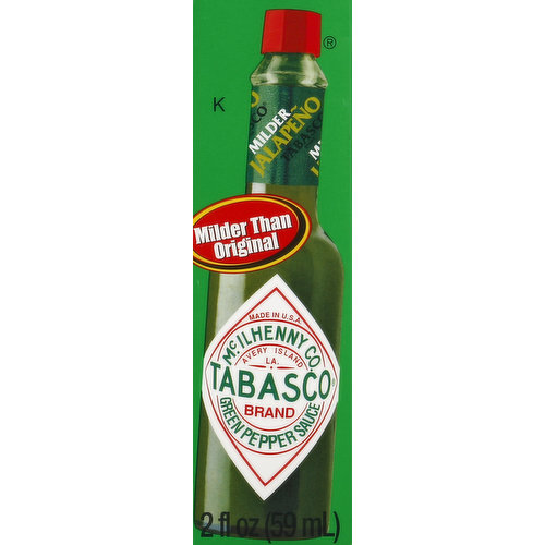 Tabasco Pepper Sauce, Green, Milder-Jalapeno