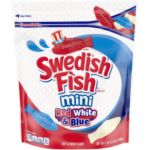 SWEDISH FISH Mini Red, White & Blue Soft & Chewy Candy