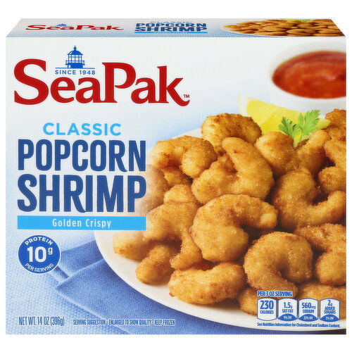 SeaPak Popcorn Shrimp, Classic, Golden Crispy