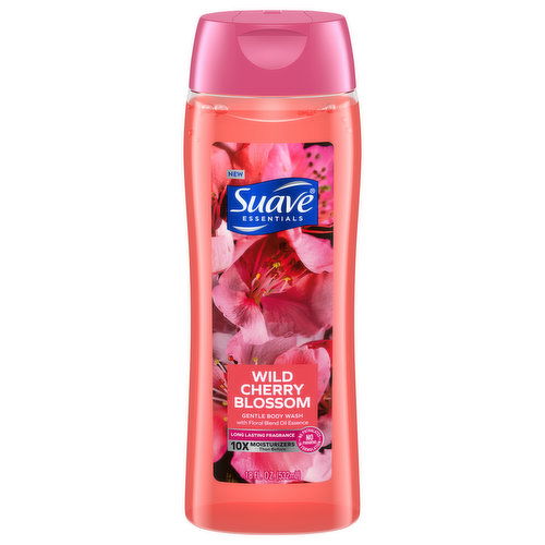 Suave Essentials Body Wash, Gentle, Wild Cherry Blossom