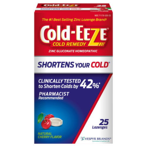 Cold-Eeze Cold Remedy, Natural Cherry Flavor, Lozenges