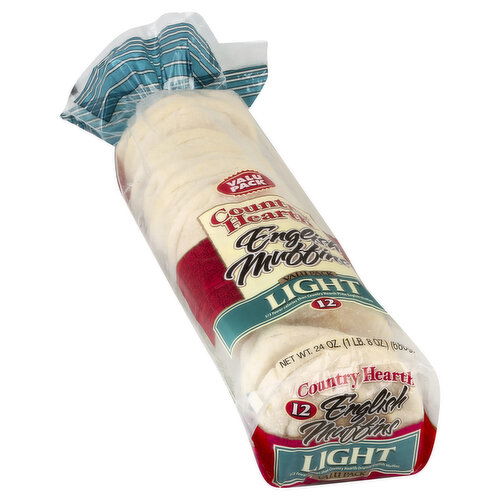 Country Hearth English Muffins, Light, Valu Pack