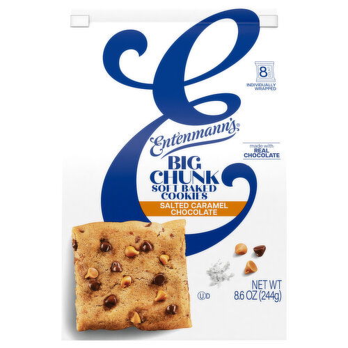 Entenmann's Cookies, Soft Baked, Salted Caramel Chocolate, Big Chunk