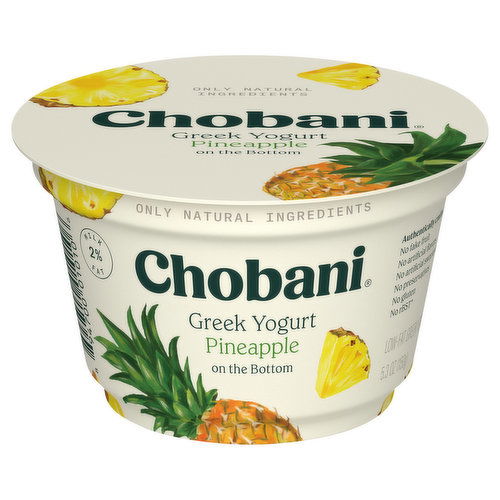 Chobani Yogurt, Low-Fat, Greek, Pineapple