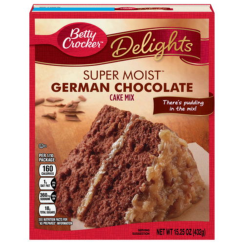 Betty Crocker Delights Cake Mix, German Chocolate, Super Moist