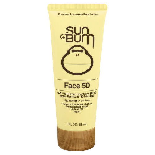 Sun Bum Sunscreen Face Lotion, Broad Spectrum SPF 50