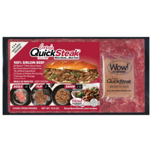 Gary's Quick Steak 100% Sirloin Beef