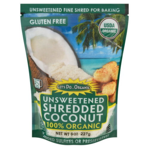 Let's Do Organic Shredded Coconut, Unsweetened