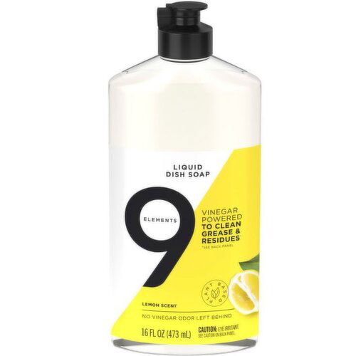 9 Elements Liquid Dish Soap Lemon Scent