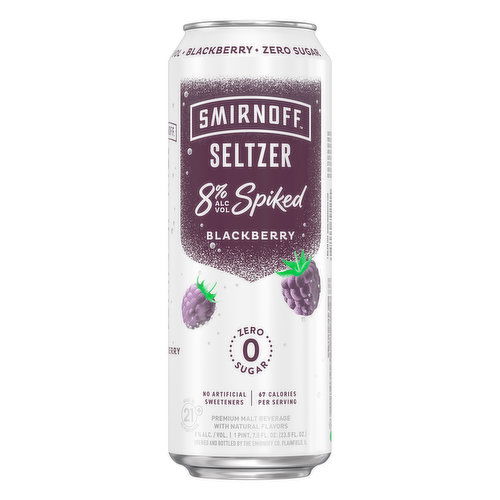 Smirnoff Seltzer, Blackberry, Spiked