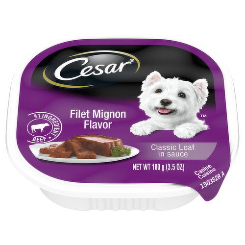 Cesar Canine Cuisine, Filet Mignon Flavor, Classic Loaf in Sauce