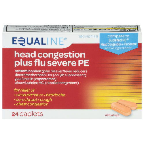 Equaline Head Congestion, Plus Flu Severe PE, Caplets