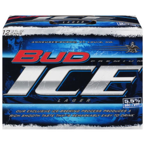 Bud Ice Beer, Lager, Premium