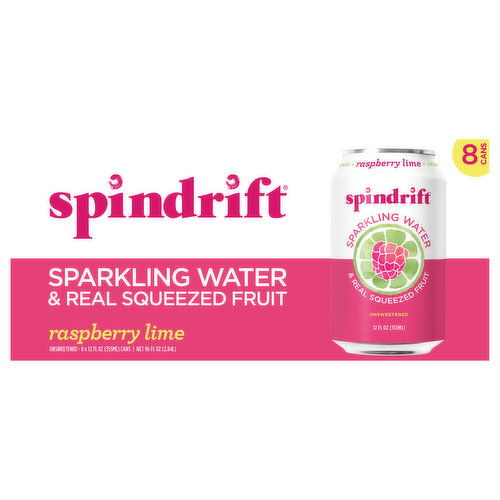 Spindrift Unsweetened Raspberry Lime Sparkling Water