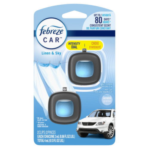 Febreze Car Febreze Car Air Freshener Odor-Fighting Automotive Vent Clip L&S, 2ct