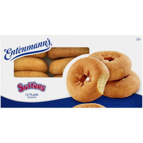 Entenmann's Soft'ees Plain Donuts, 12 count, 17 oz